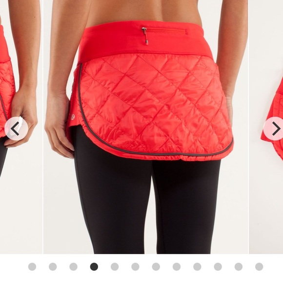 🍋 Lululemon Hot Cheeks Skirt  Down Filled Quilted Zip Pouch Pocket - Picture 1 of 14